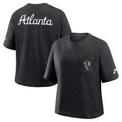 Atlanta Falcons Women's Rewind Pocket Boxy T-Shirt | NFL Online