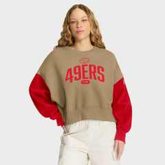 San Francisco 49ers Women's Oversized Rewind Pullover Sweatshirt | NFL US