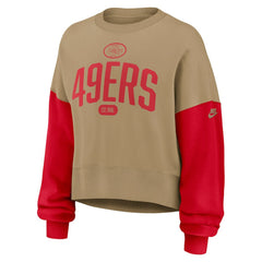 San Francisco 49ers Women's Oversized Rewind Pullover Sweatshirt | NFL US