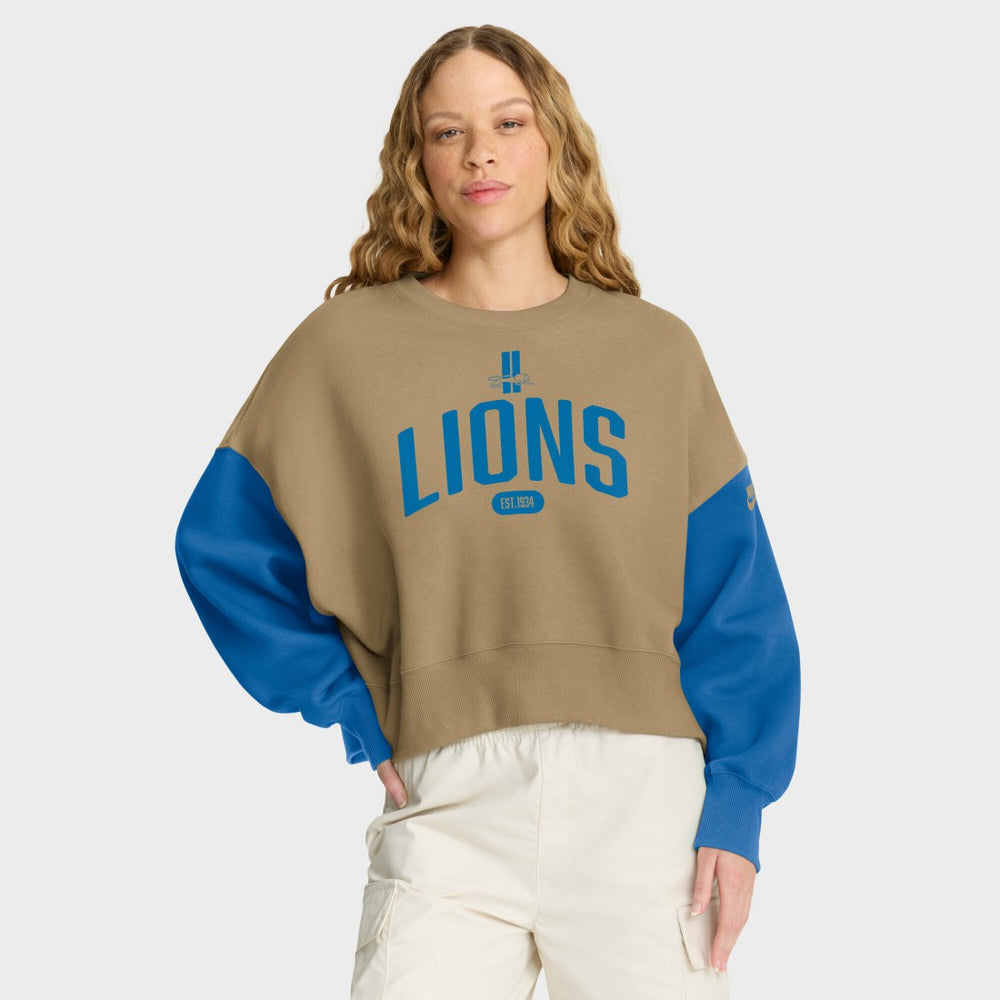Detroit Lions Women's Oversized Rewind Pullover Sweatshirt | NFL Online