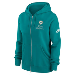 Miami Dolphins Women's Phoenix Rewind Full-Zip Hoodie | NFL Online