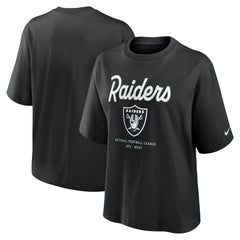 Las Vegas Raiders Women's Essential Script Relaxed Boxy T-Shirt | NFL Sale