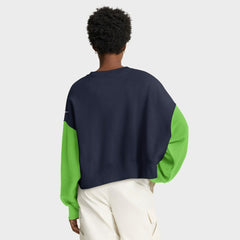 Seattle Seahawks Women's Oversized Color-Block Pullover Sweatshirt | NFL New