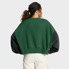 New York Jets Women's Oversized Color-Block Pullover Sweatshirt | NFL Sale