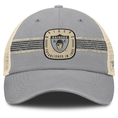 Las Vegas Raiders Heritage Bootleg Trucker Adjustable Hat | NFL Hot