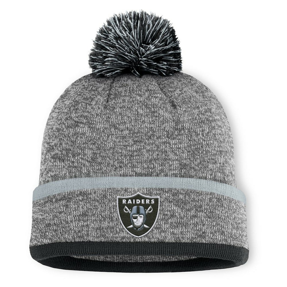 Las Vegas Raiders Motion Cuffed Knit Hat with Pom | NFL Online