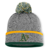 Athletics Fanatics Backstop Cuffed Knit Hat with Pom - MLB Hats