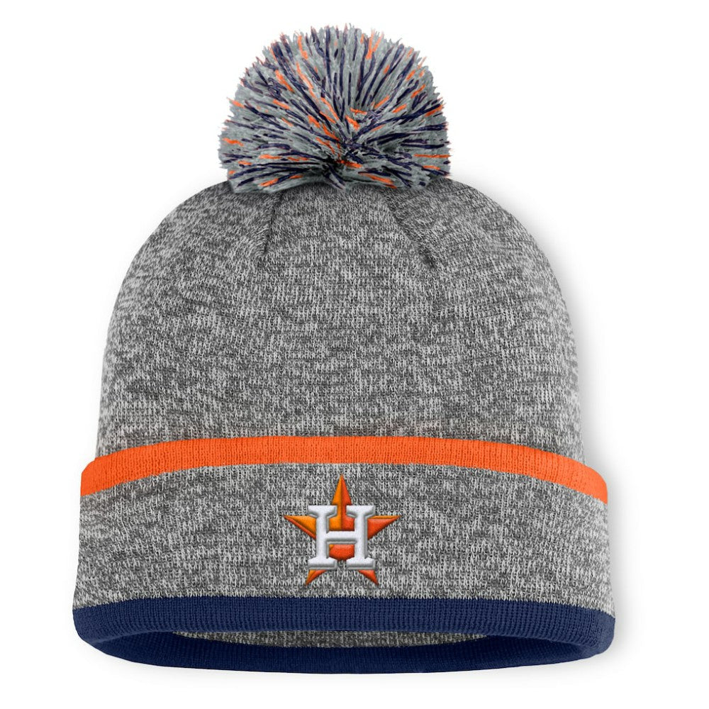 Houston Astros Fanatics Backstop Cuffed Knit Hat with Pom - MLB Hats