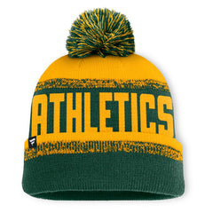 Athletics Fanatics No-Doubter Cuffed Knit Hat with Pom - MLB Hats