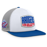 Texas Rangers Fanatics Cranked Foam Front Patch Trucker Adjustable Hat - MLB Hats