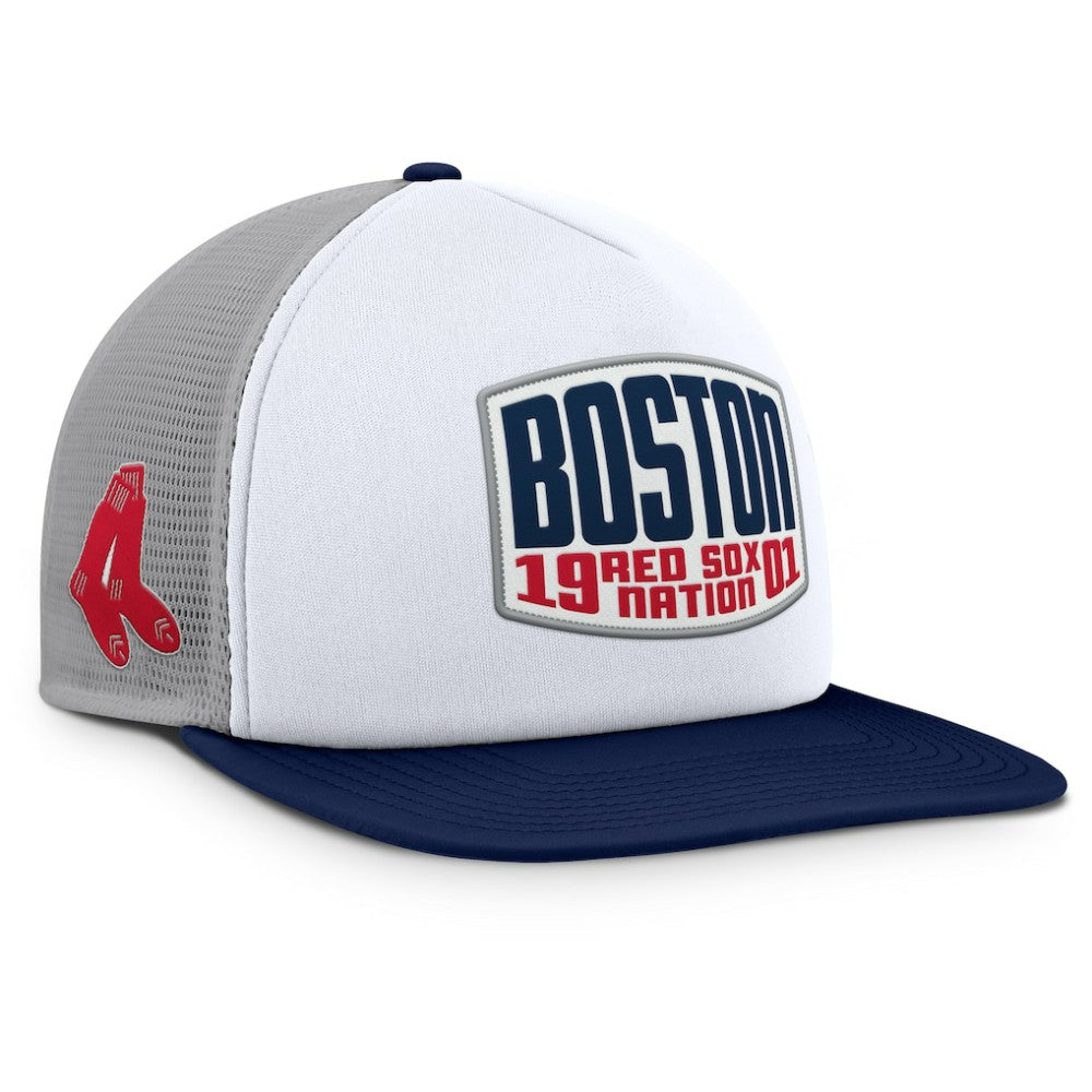 Boston Red Sox Fanatics Cranked Foam Front Patch Trucker Adjustable Hat - MLB Hats