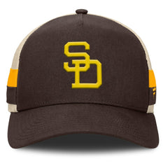 San Diego Padres Fanatics Inherited Side Stripe Trucker Adjustable Hat - MLB Hats