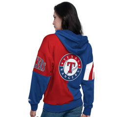 Texas Rangers Starter Women's Curve Ball Full Zip Hoodie Sweatshirt - MLB Hoodies