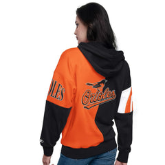 Baltimore Orioles Starter Women's Curve Ball Full Zip Hoodie Sweatshirt - MLB Hoodies