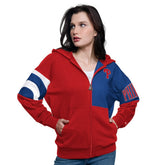 Philadelphia Phillies Starter Women's Curve Ball Full Zip Hoodie Sweatshirt - MLB Hoodies