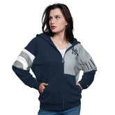 New York Yankees Starter Women's Curve Ball Full Zip Hoodie Sweatshirt - MLB Hoodies