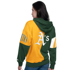 Athletics Starter Women's Curve Ball Full Zip Hoodie Sweatshirt - MLB Hoodies