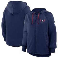 Washington Capitals Fanatics Women's Authentic Pro Rink Raglan Full-Zip Hoodie - NHL Hoodies