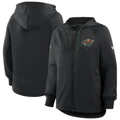 Minnesota Wild Fanatics Women's Authentic Pro Rink Raglan Full-Zip Hoodie - NHL Hoodies