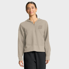 New Jersey Devils Fanatics Women's Authentic Pro Road Tri-Blend Quarter-Zip Hoodie - NHL Jerseys