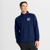 New York Rangers Fanatics Authentic Pro Rink Raglan Quarter-Zip Pullover - NHL Pullover