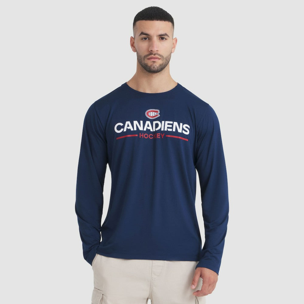 Montreal Canadiens Fanatics Authentic Pro Rink Tech Long Sleeve T-Shirt - NHL T-shirts