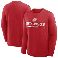 Detroit Red Wings Fanatics Authentic Pro Centennial Rink Tech Long Sleeve T-Shirt - NHL T-shirts