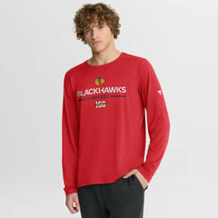 Chicago Blackhawks Fanatics Authentic Pro Centennial Rink Tech Long Sleeve T-Shirt - NHL T-shirts