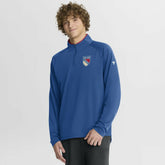 New York Rangers Fanatics Authentic Pro Rink Training Centennial Raglan Quarter-Zip Pullover - NHL Pullover