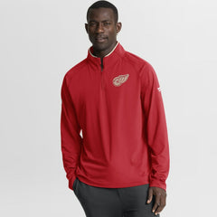 Detroit Red Wings Fanatics Authentic Pro Rink Training Centennial Raglan Quarter-Zip Pullover - NHL Pullover