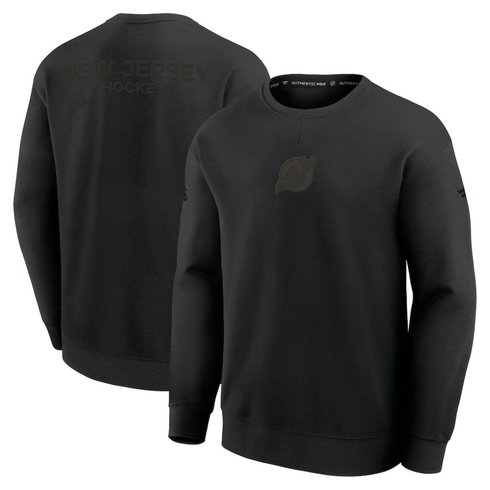 New Jersey Devils Fanatics Authentic Pro Road Tri-Blend Sweatshirt - NHL Sweatshirts