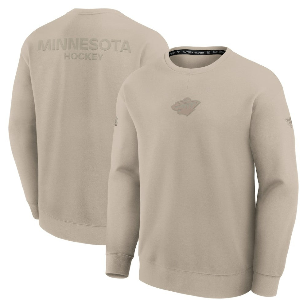 Minnesota Wild Fanatics Authentic Pro Road Tri-Blend Sweatshirt - NHL Sweatshirts