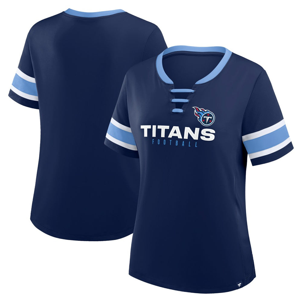 Tennessee Titans Women's Redzone Draw Play Athena Lace-Up T-Shirt | NFL Near me