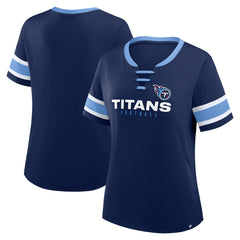 Tennessee Titans Women's Redzone Draw Play Athena Lace-Up T-Shirt | NFL Near me