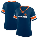 Chicago Bears Women's Redzone Draw Play Athena Lace-Up T-Shirt | NFL New