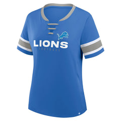 Detroit Lions Women's Redzone Draw Play Athena Lace-Up T-Shirt | NFL Near me