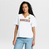 Minnesota Vikings Women's Redzone Slub Boxy T-Shirt | NFL On sale