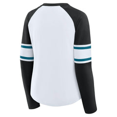 Jacksonville Jaguars Women's Redzone Blitz Package Raglan Lace-Up V-Neck Long Sleeve T-Shirt | NFL Near me