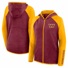 Washington Commanders Women's Redzone End Around Pass Raglan Full-Zip Hoodie | NFL Discount