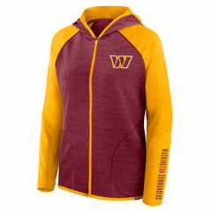 Washington Commanders Women's Redzone End Around Pass Raglan Full-Zip Hoodie | NFL Discount
