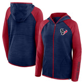 Houston Texans Women's Redzone End Around Pass Raglan Full-Zip Hoodie | NFL Hot