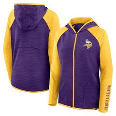 Minnesota Vikings Women's Redzone End Around Pass Raglan Full-Zip Hoodie | NFL New