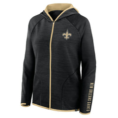 New Orleans Saints Women's Redzone End Around Pass Raglan Full-Zip Hoodie | NFL New