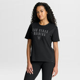 Las Vegas Raiders Women's Blackout Kneel Down Legacy T-Shirt | NFL Discount