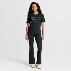 Las Vegas Raiders Women's Blackout Kneel Down Legacy T-Shirt | NFL Discount