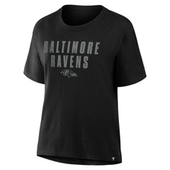 Baltimore Ravens Women's Blackout Kneel Down Legacy T-Shirt | NFL On sale