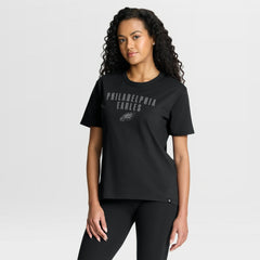 Philadelphia Eagles Women's Blackout Kneel Down Legacy T-Shirt | NFL Discount