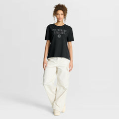 Pittsburgh Steelers Women's Blackout Kneel Down Legacy T-Shirt | NFL Discount