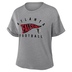 Atlanta Falcons Women's Pennant Wave Tribute Tri-Blend Boxy T-Shirt | NFL US
