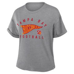 Tampa Bay Buccaneers Women's Pennant Wave Tribute Tri-Blend Boxy T-Shirt | NFL Online